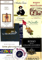 ITALIA ITALY - 15 Etichette Vino Rosso TOSCANA Anni 80-90-2000 Vari Vini Rossi Toscani - Rode Wijn