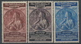 EGYPT 1937 ABOLITION OF CAPITULATIONS MONTREUX CONFERENCE STAMPS FULL SET SG 259-261 - EGYPTE STAMP - Ongebruikt