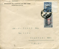 1928 Turkey Standard Oil Izmir Fair Cover To USA - Cartas & Documentos