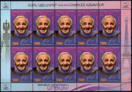 Artsakh 2018 "In Memory Of Charles Aznavour" Sheet Quality:100% - Armenia