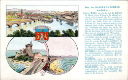 Cpa Pub Pastilles Valda Pub Au Dos Département Des Basses-Pyrénées (64) Pau Bayonne Orthez Oloron Mauléon TB.Etat - Other & Unclassified