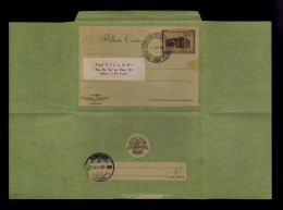 Sp10457 CAP VERT Used 1952 SCARCE Aèrogramme 5$00 (Praia City Post Office House) Architecture Mail Courrier Portugal - Poste