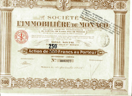 Société L'IMMOBILIÈRE De MONACO - Bank & Versicherung