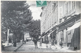 C. P. A. : 07 : PRIVAS : Haute Esplanade, Animé, Timbre En 1908 - Privas