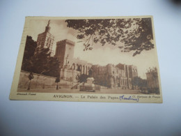 DEP 84 VAUCLUSE CARTE ANCIENNE EN N/BL (marron) DE 1934  AVIGNON LE PALAIS DES PAPES EDIT VERMOT///BE - Avignon (Palais & Pont)