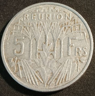 LA REUNION - 5 FRANCS 1955 - REPUBLIQUE FRANÇAISE - KM 9 - Riunione