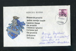 "KROATIEN (HERCEG BOSNA)" 1992, Brief Nach Zagreb (A1085) - Croacia