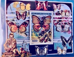 RÉPUBLIQUE CENTRAFRICAINE 1990 Bloc Neuf ** MNH  Farfalle Papillons Butterflies Mariposas Schmetterlinge Central Africa - Papillons
