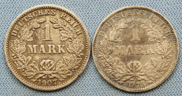 Germany / Deutschland • Lot  2x • 1 Mark • 1907 J – 1915 A• Allemagne • [24-620] - Colecciones