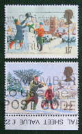 Natale Weihnachten Xmas Noel (Mi 1300-1301) 1990 Used Gebruikt Oblitere ENGLAND GRANDE-BRETAGNE GB GREAT BRITAIN - Oblitérés