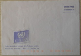 135  Enveloppe Nations Unies UNPA  Port Payé Genève - Marcophilie