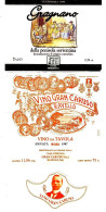 ITALIA ITALY - 10 Etichette Vino Rosso CAMPANIA (2), SARDEGNA (3), LAZIO (3), UMBRIA (1), CALABRIA (1) - Rotwein