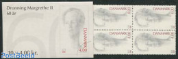Denmark 2000 Queen Margrethe II Birthday Booklet, Mint NH, History - Kings & Queens (Royalty) - Stamp Booklets - Nuevos