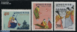 Korea, South 1967 Folklore 3v, Mint NH, Various - Folklore - Toys & Children's Games - Corée Du Sud