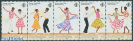 Seychelles 1990 Creol Festival 5v [::::], Mint NH, Performance Art - Dance & Ballet - Dance