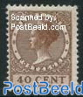 Netherlands 1924 40c, Without WM, Stamp Out Of Set, Mint NH - Neufs