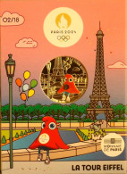 PARIS 2024 - LA TOUR EIFFEL - Pièce Colorisée De 10 Euros En Argent 333/1000 - Diam. : 31mm - N° 02/18 - SUPERBE - France