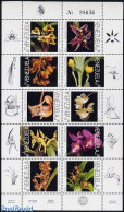 Venezuela 1995 Orchids 10v M/s, Mint NH, Nature - Flowers & Plants - Orchids - Venezuela