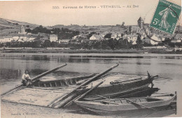 VETHEUIL (Val-d'Oise) - Au Bac - Environs De Mantes - Voyagé 1911 (2 Scans) Lepaul, 14 Rue Vauban à Dijon - Vetheuil