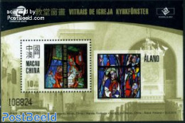Macao 2010 Stained Glass, Joint Issue Aland S/s, Mint NH, Various - Joint Issues - Art - Stained Glass And Windows - Nuovi