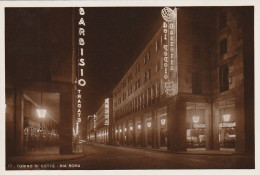 TORINO DI NOTTE VIA ROMA ANNO 1940 VIAGGIATA FORMATO PICCOLO - Andere Monumente & Gebäude