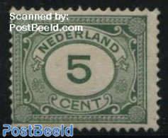Netherlands 1921 5c Green, Stamp Out Of Set, Mint NH - Nuovi