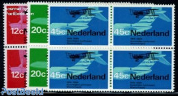 Netherlands 1968 Aviation 3v Blocks Of 4 [+], Mint NH, Transport - Aircraft & Aviation - Ongebruikt