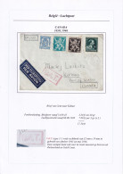 962/40 -- PAR AVION - Enveloppe TP Divers GENT 1946 Vers KILMAR Canada - O.A.T. Rectangle - TARIF 17F50 - Lettres & Documents