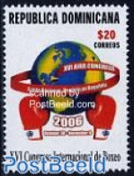 Dominican Republic 2006 Int. Boxing Congress 1v, Mint NH, Sport - Various - Boxing - Globes - Maps - Pugilato