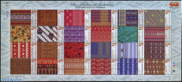 Indonesia 2011 Tradional Textile 24v M/s, Mint NH, Various - Textiles - Textiles