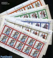 Germany, Federal Republic 1994 Welfare, Costumes 5 M/s, Mint NH, Various - Costumes - Art - Fashion - Unused Stamps