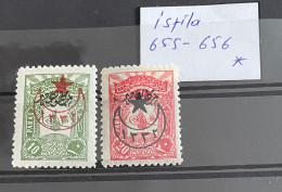 1916 5 Star Overprinted Stamps MH Isfila 655-656 High Values - Nuovi