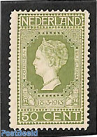 Netherlands 1913 50c., Green, Stamp Out Of Set, Unused (hinged), History - Kings & Queens (Royalty) - Unused Stamps