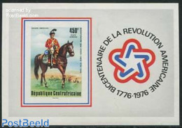 Central Africa 1976 American Bicentenary S/s Imperforated, Mint NH, History - Nature - Various - US Bicentenary - Hors.. - Costumi