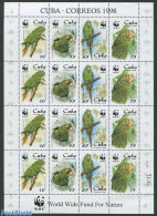 Cuba 1998 WWF, Parrots M/s, Mint NH, Nature - Birds - Parrots - World Wildlife Fund (WWF) - Neufs