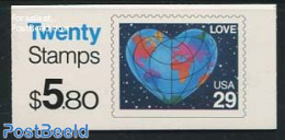 United States Of America 1991 Love Stamp Booklet, Mint NH, Various - Maps - Nuevos