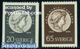 Sweden 1954 A.M. Lenngren 2v, Mint NH, Art - Authors - Unused Stamps