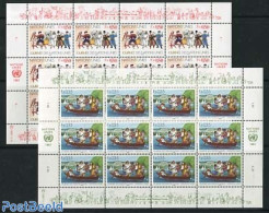 United Nations, Geneva 1987 UNO Day 2 M/ss, Mint NH, History - Transport - United Nations - Ships And Boats - Boten