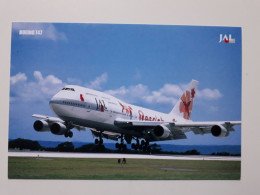 Airline Issued Card. Japan Airlines B 747 - 1946-....: Moderne