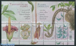 Belgium 2014 Phantastic Flora 5v M/s, Mint NH, Nature - Flowers & Plants - Unused Stamps