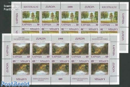Latvia 1999 Europa, Parks, 2 M/ss, Mint NH, History - Nature - Europa (cept) - National Parks - Trees & Forests - Natur