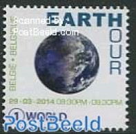 Belgium 2014 Earth Hour 1v, Mint NH, Nature - Various - Environment - Globes - Neufs