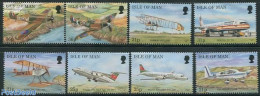 Isle Of Man 1997 Airplanes 8v, Mint NH, Transport - Aircraft & Aviation - Vliegtuigen