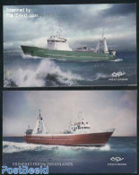 Iceland 2014 Trawlers 2 Booklets S-a, Mint NH, Nature - Transport - Fishing - Stamp Booklets - Ships And Boats - Unused Stamps