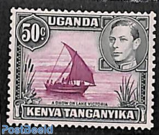 East Africa 1938 50c, Perf. 13:12.5, Stamp Out Of Set, Unused (hinged), Transport - Ships And Boats - Boten
