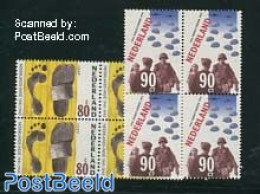 Netherlands 1994 World War II 2v, Blocks Of 4 [+], Mint NH, History - World War II - Unused Stamps
