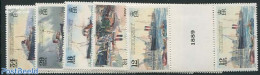 Guernsey 1989 Great Western Railway 5 Gutter Pairs, Mint NH, Transport - Railways - Ships And Boats - Treinen