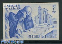 Belgium 1941 Orval 1v (from S/s), Imperforated, Mint NH, Religion - Cloisters & Abbeys - Unused Stamps