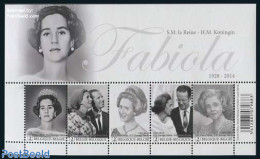 Belgium 2015 Queen Fabiola 5v M/s, Mint NH, History - Kings & Queens (Royalty) - Unused Stamps