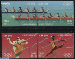 United Nations, Geneva 2016 Sport For Peace 4v (2x[:]), Mint NH, Sport - Kayaks & Rowing - Olympic Games - Sport (othe.. - Remo